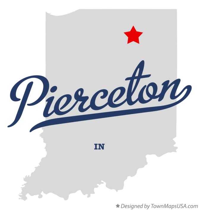 Map of Pierceton, IN, Indiana