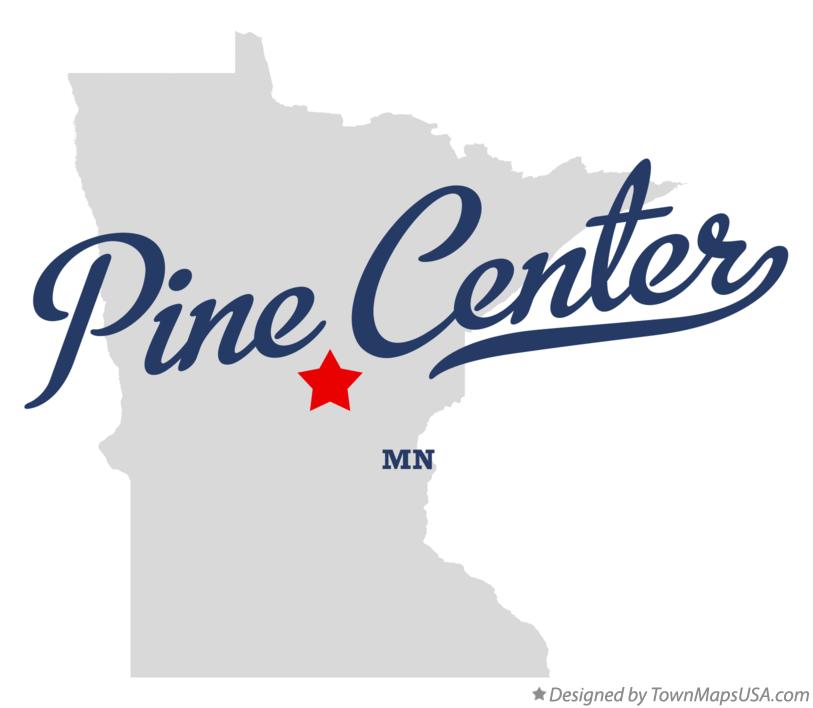 Map of Pine Center, MN, Minnesota
