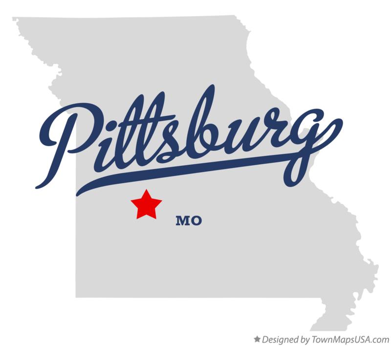 Map of Pittsburg, MO, Missouri