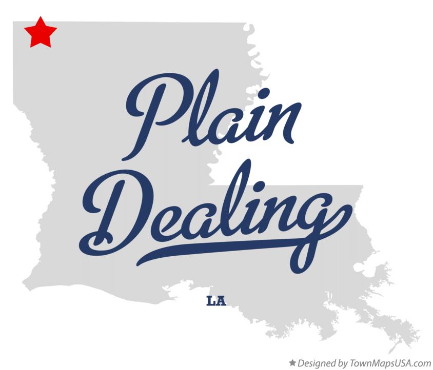 Map of Plain Dealing, LA, Louisiana