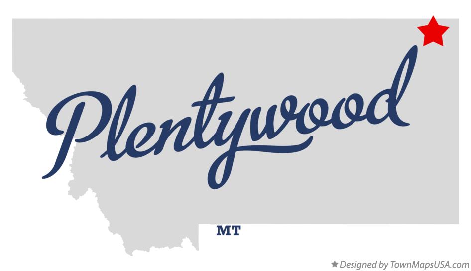 Map of Plentywood, MT, Montana
