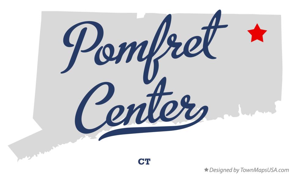 Map of Pomfret Center, CT, Connecticut