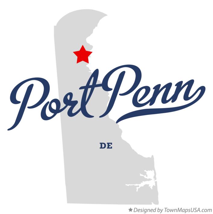 Map of Port Penn, DE, Delaware
