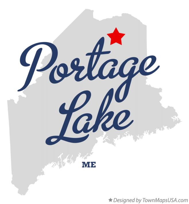 Map of Portage Lake, ME, Maine