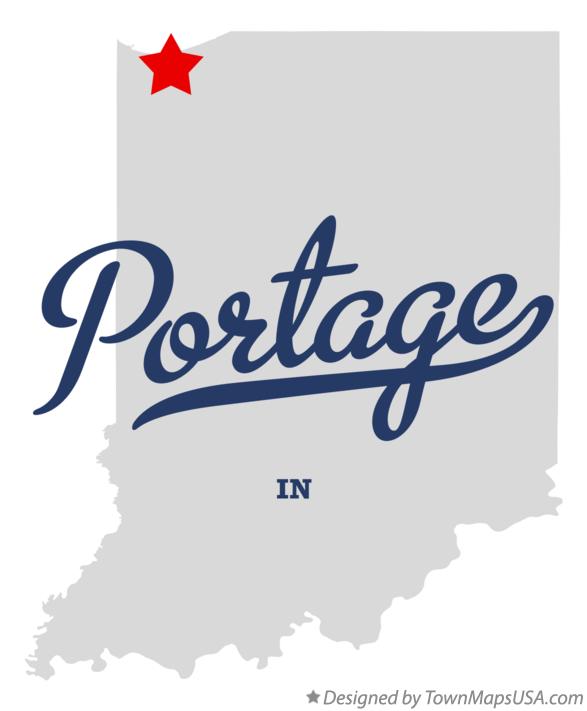 Map of Portage, Porter County, IN, Indiana