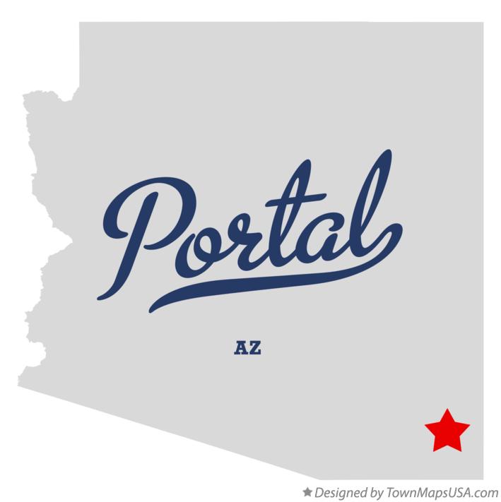 Map of Portal, AZ, Arizona