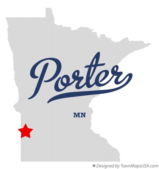 Map of Porter, MN, Minnesota