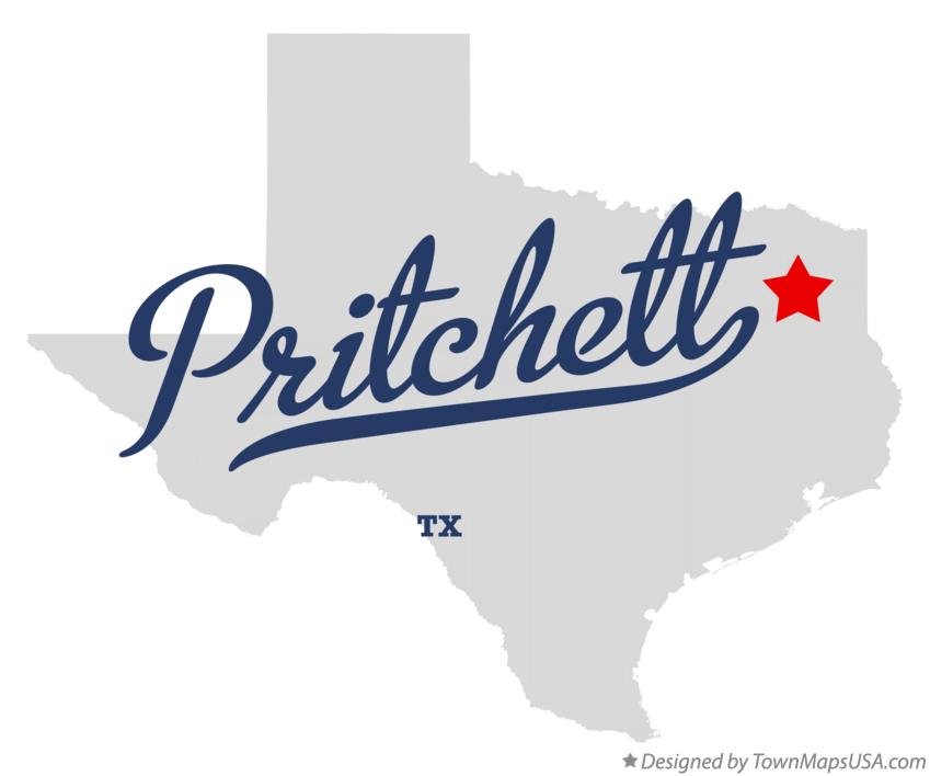 Map of Pritchett, TX, Texas