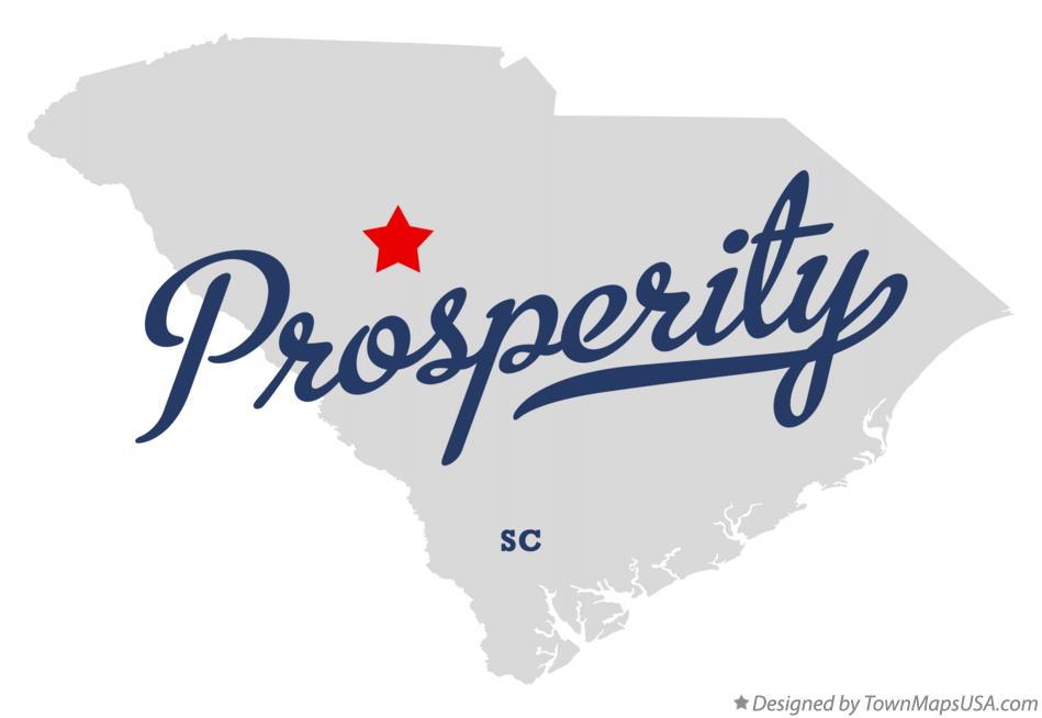 Map of Prosperity, SC, South Carolina