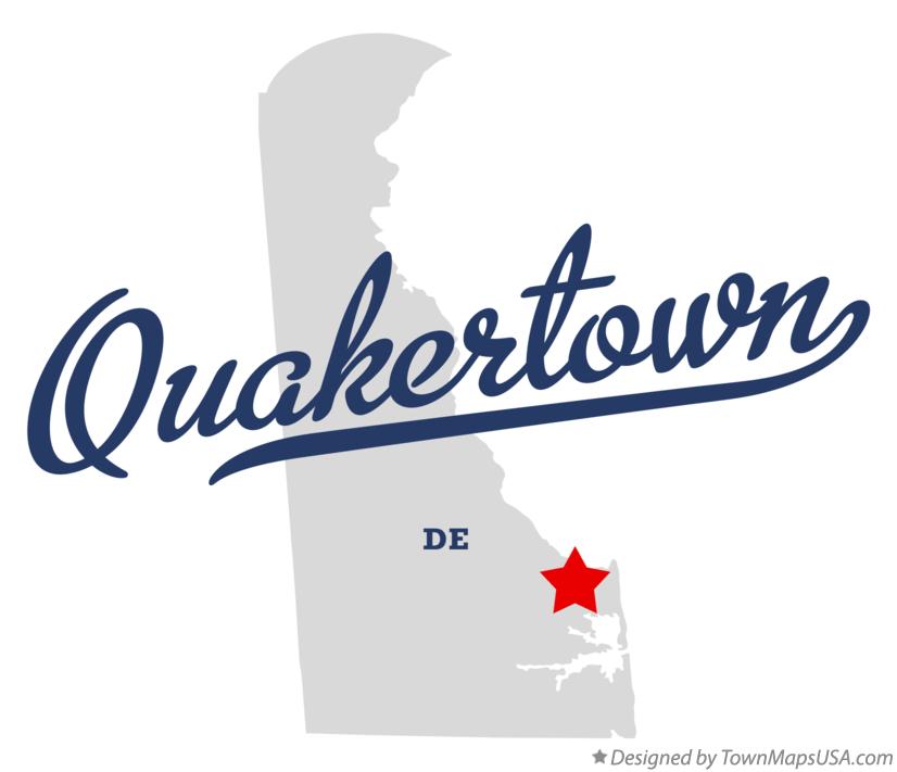 Map of Quakertown, DE, Delaware