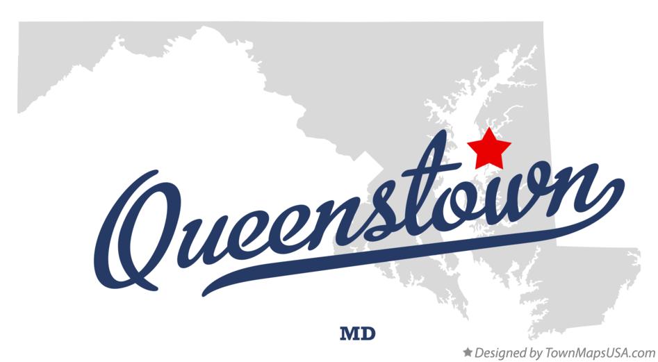Map of Queenstown, MD, Maryland