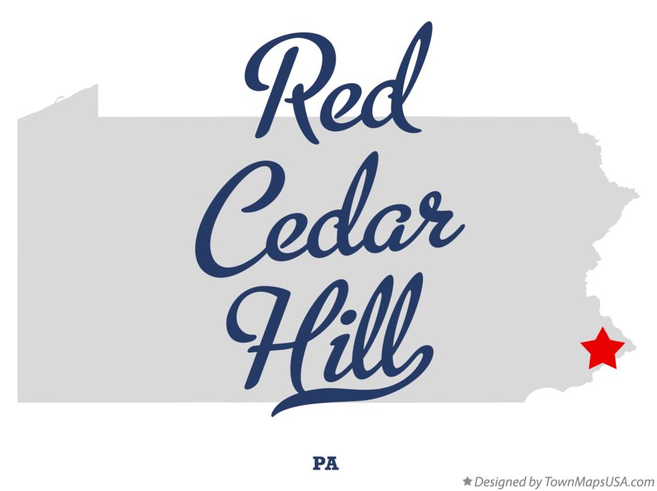 Map of Red Cedar Hill, PA, Pennsylvania