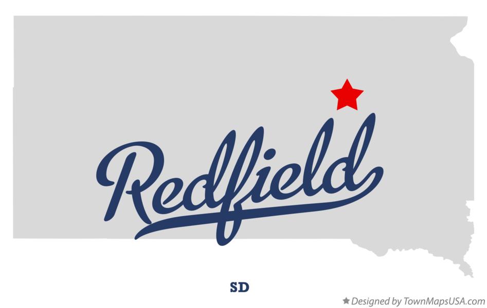 Map of Redfield, SD, South Dakota