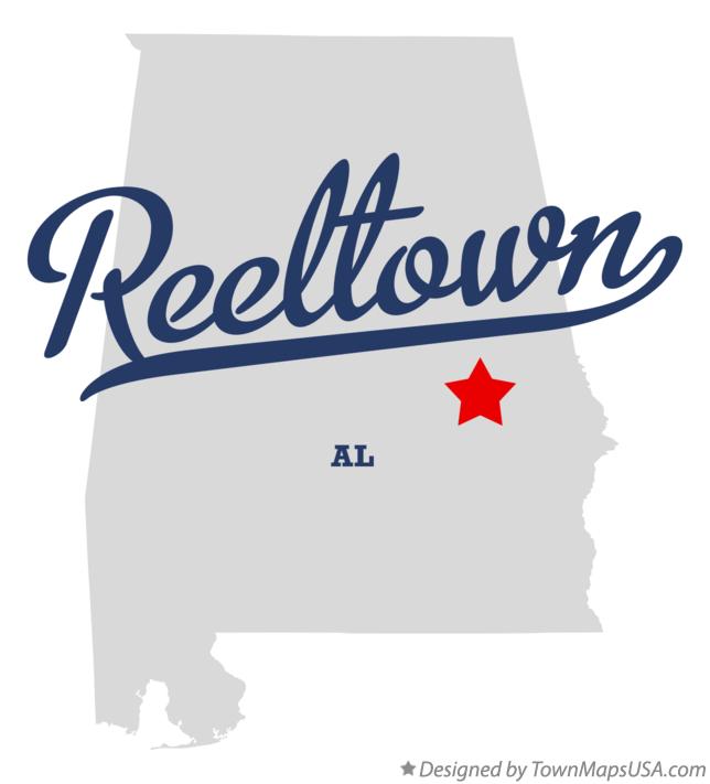 Map of Reeltown, AL, Alabama