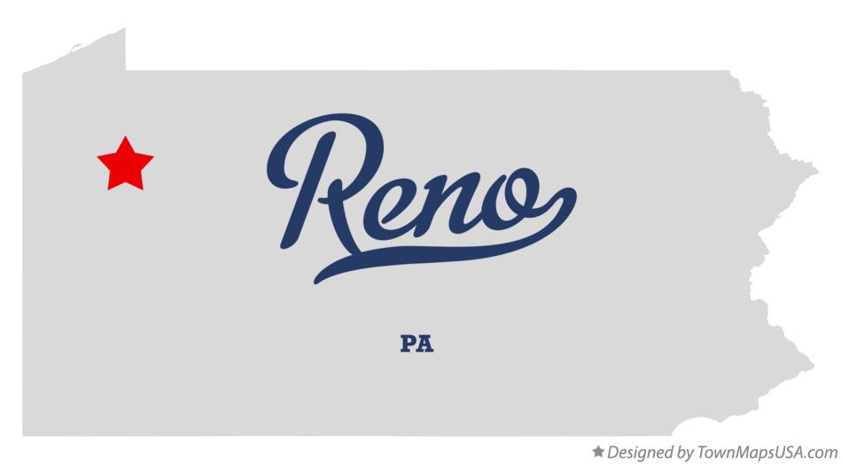 Map of Reno, PA, Pennsylvania
