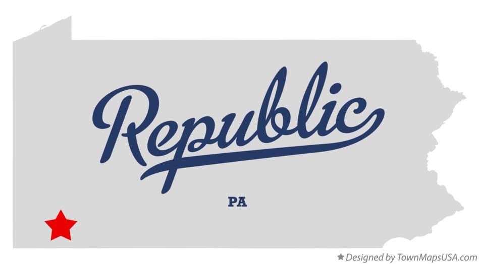 Map of Republic, PA, Pennsylvania