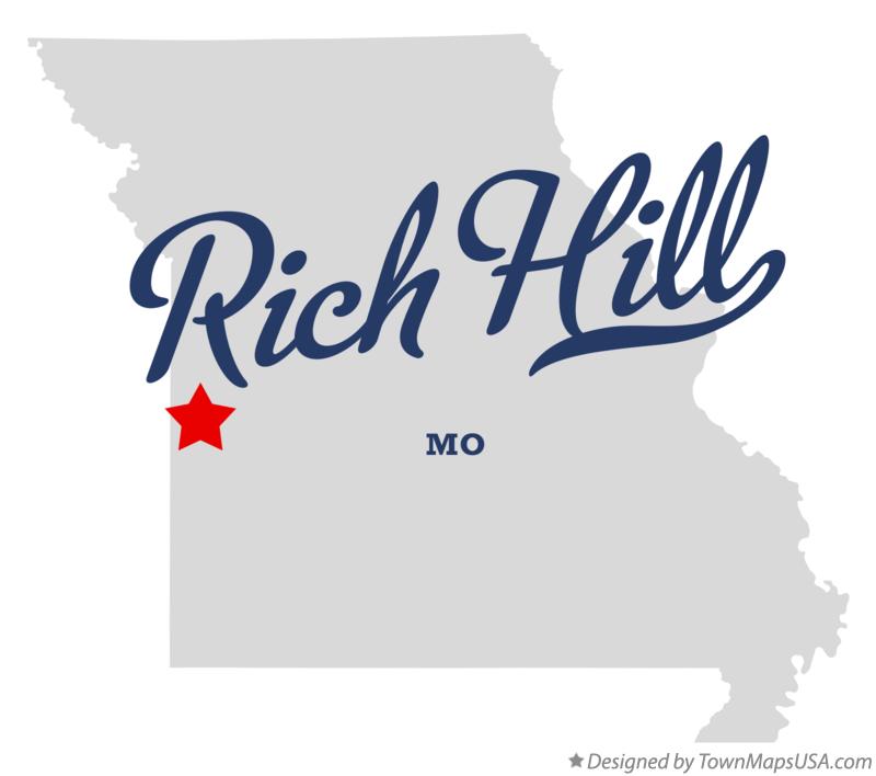 Map of Rich Hill, Bates County, MO, Missouri