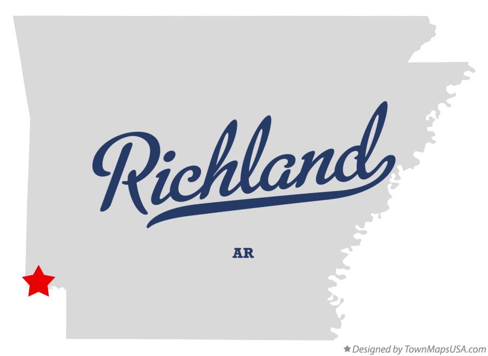 Map of Richland, Little River County, AR, Arkansas