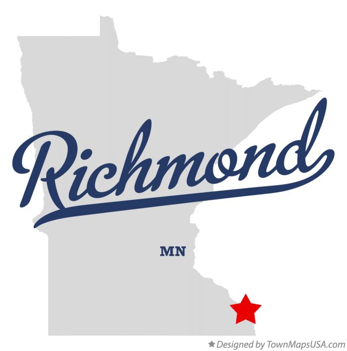 Map of Richmond, Winona County, MN, Minnesota