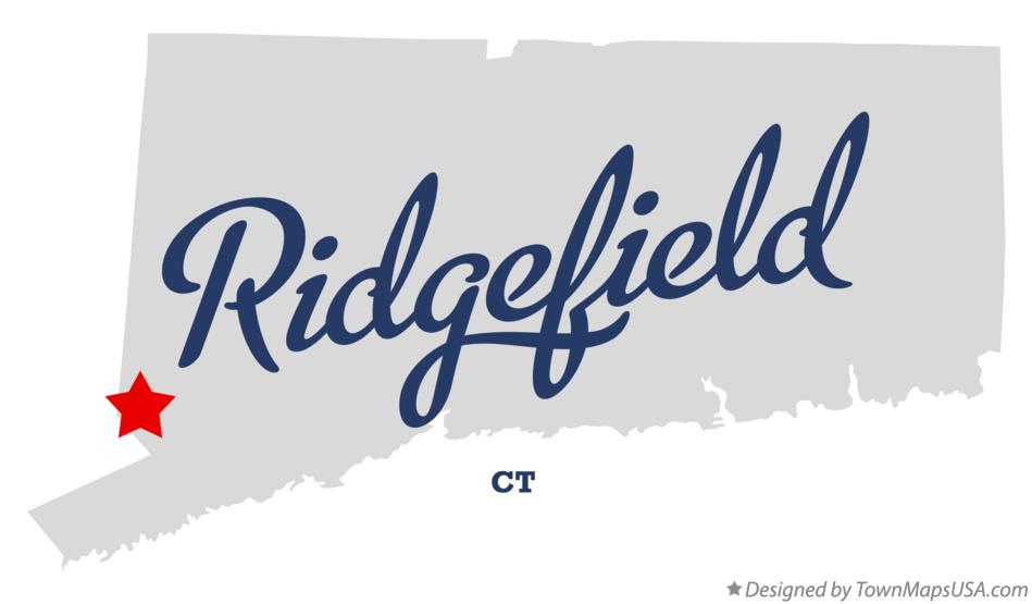Map of Ridgefield, CT, Connecticut