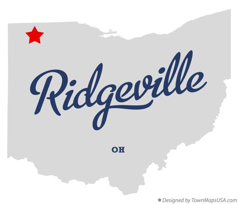 Map of Ridgeville, OH, Ohio