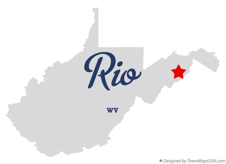 Map of Rio, WV, West Virginia