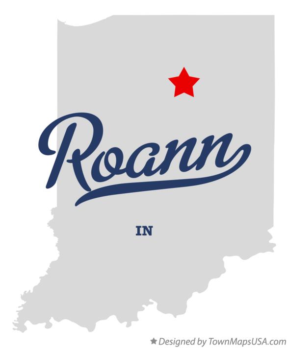Map of Roann, IN, Indiana