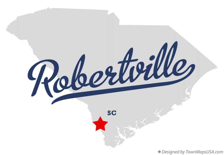 Map of Robertville, SC, South Carolina