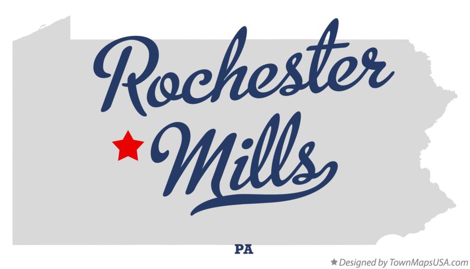 Map of Rochester Mills, PA, Pennsylvania