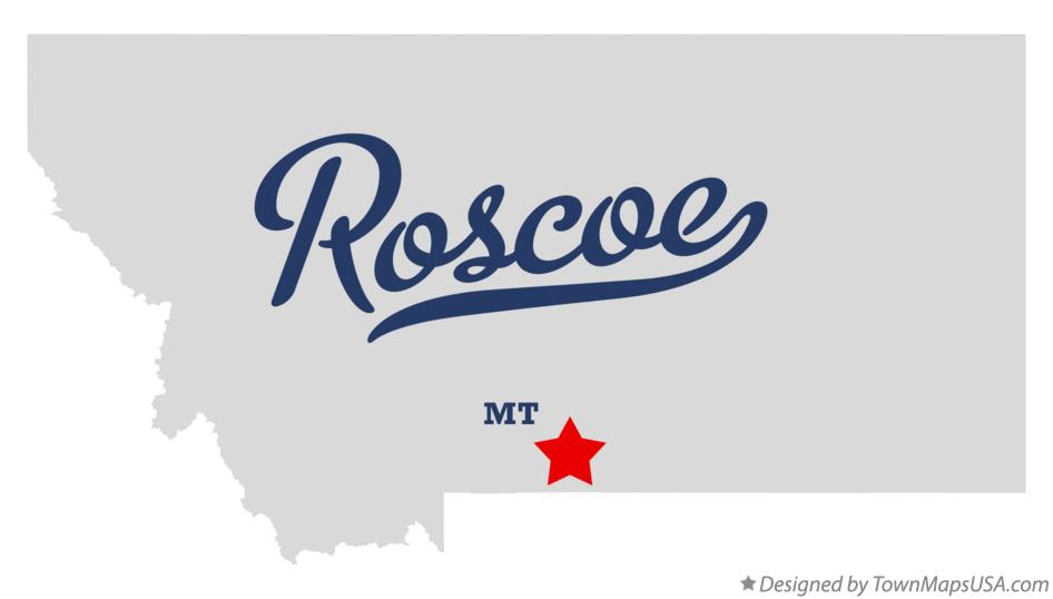 Map of Roscoe, MT, Montana