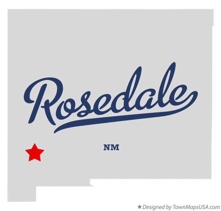 Map of Rosedale, NM, New Mexico