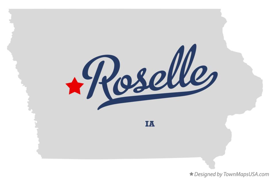 Map of Roselle, IA, Iowa