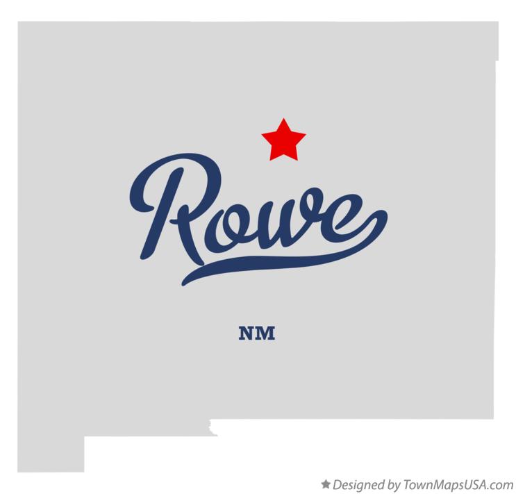 Map of Rowe, NM, New Mexico