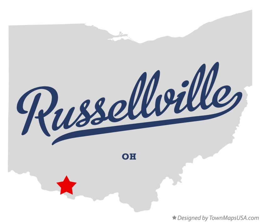 Map of Russellville, OH, Ohio