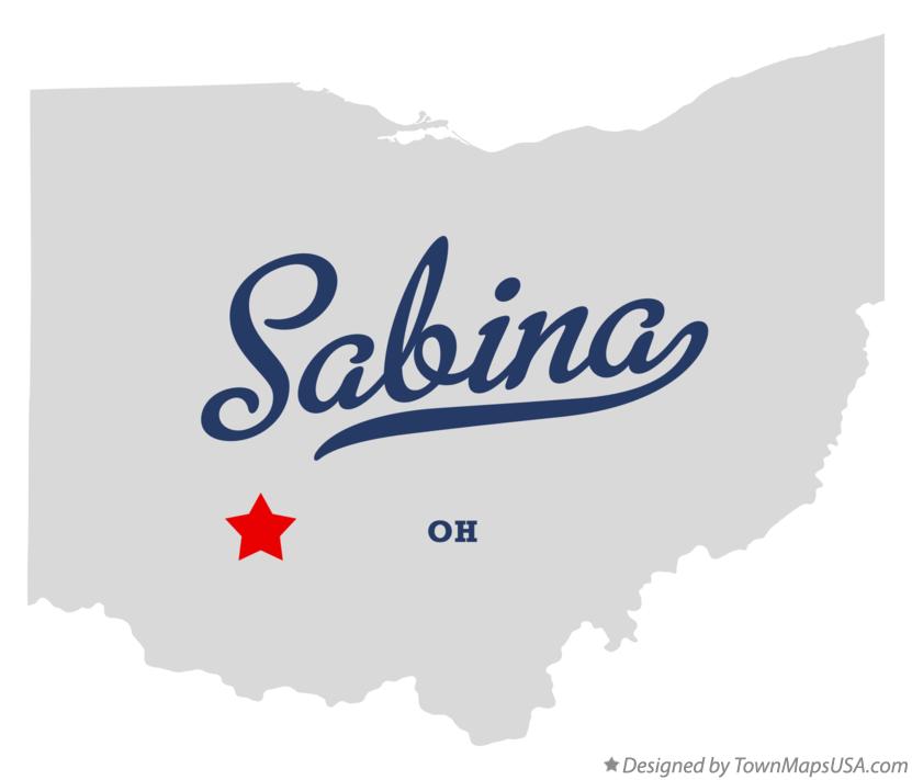 Map of Sabina, OH, Ohio