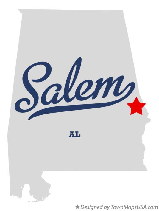 Map of Salem, AL, Alabama