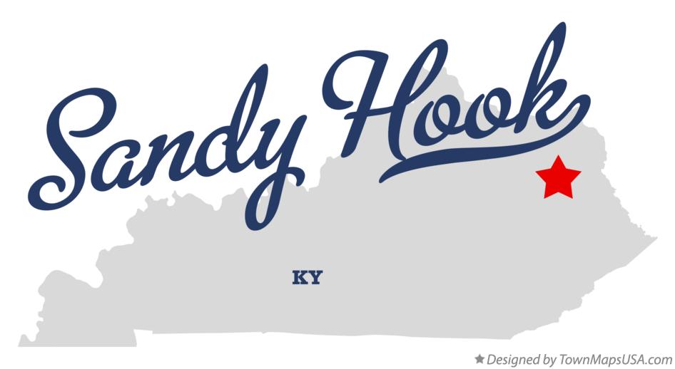 Map of Sandy Hook, KY, Kentucky