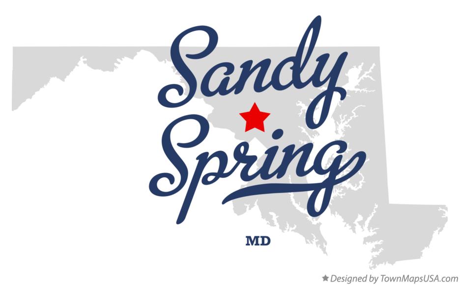 Map of Sandy Spring, MD, Maryland