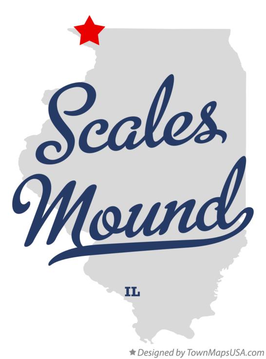 Map of Scales Mound, IL, Illinois