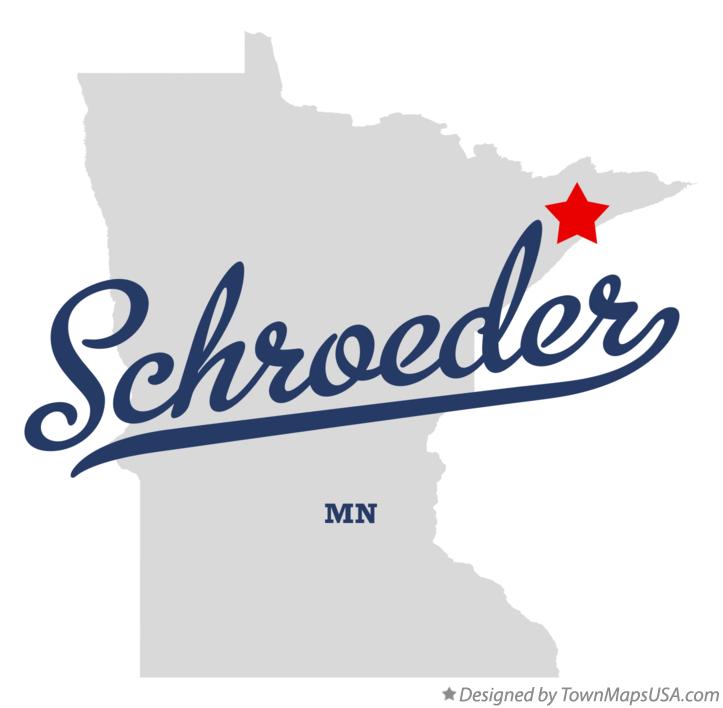 Map of Schroeder, MN, Minnesota