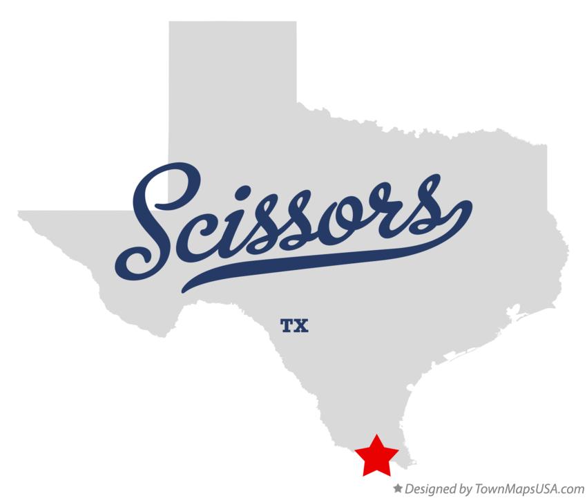 Map of Scissors, TX, Texas