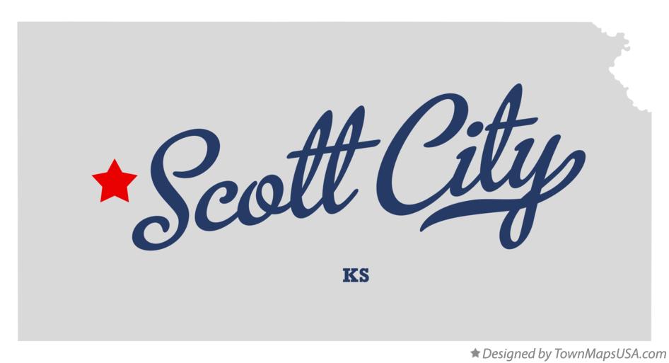 Map of Scott City, KS, Kansas