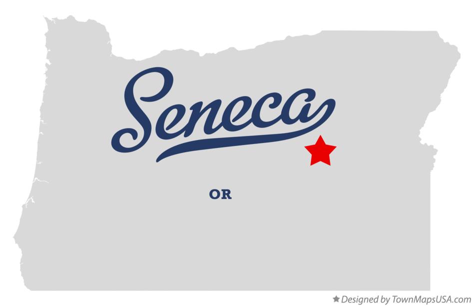 Map of Seneca, OR, Oregon