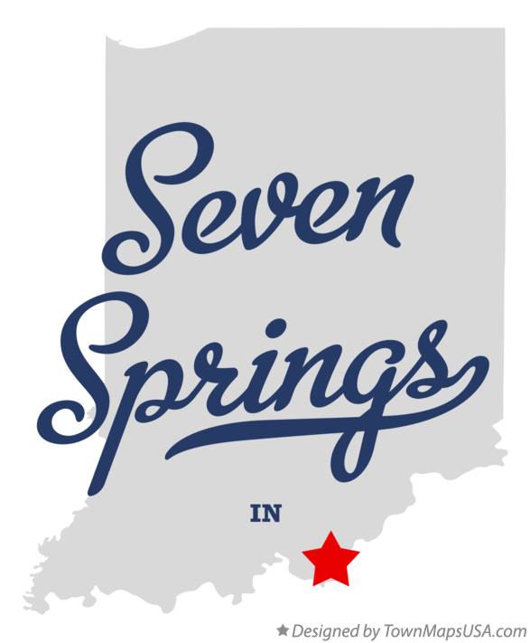 Map of Seven Springs, IN, Indiana