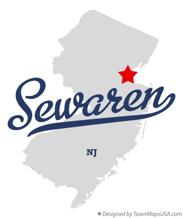 Map of Sewaren, NJ, New Jersey