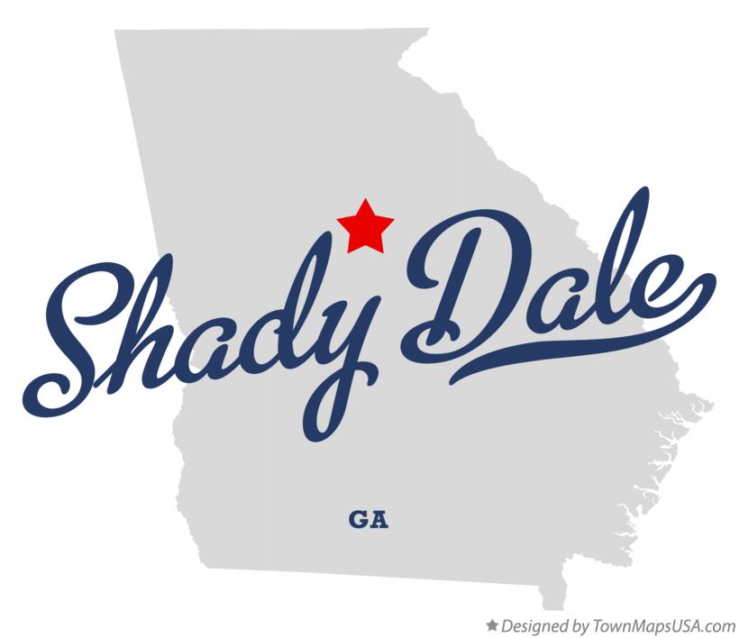 Map of Shady Dale, GA, Georgia