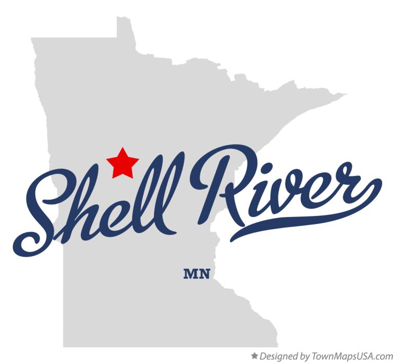 Map of Shell River, MN, Minnesota