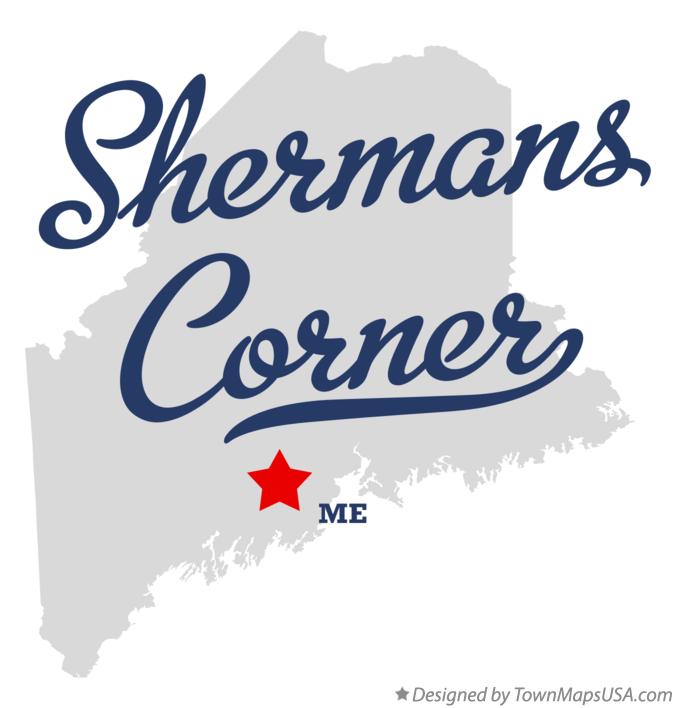 Map of Shermans Corner, ME, Maine