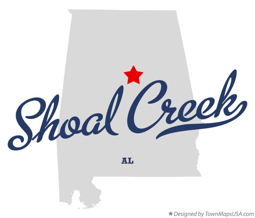 Map of Shoal Creek, AL, Alabama