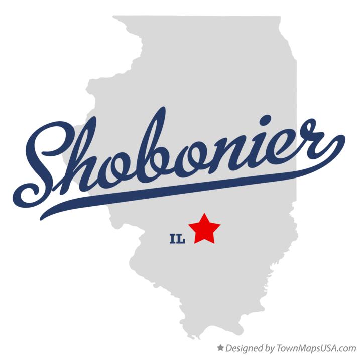 Map of Shobonier, IL, Illinois